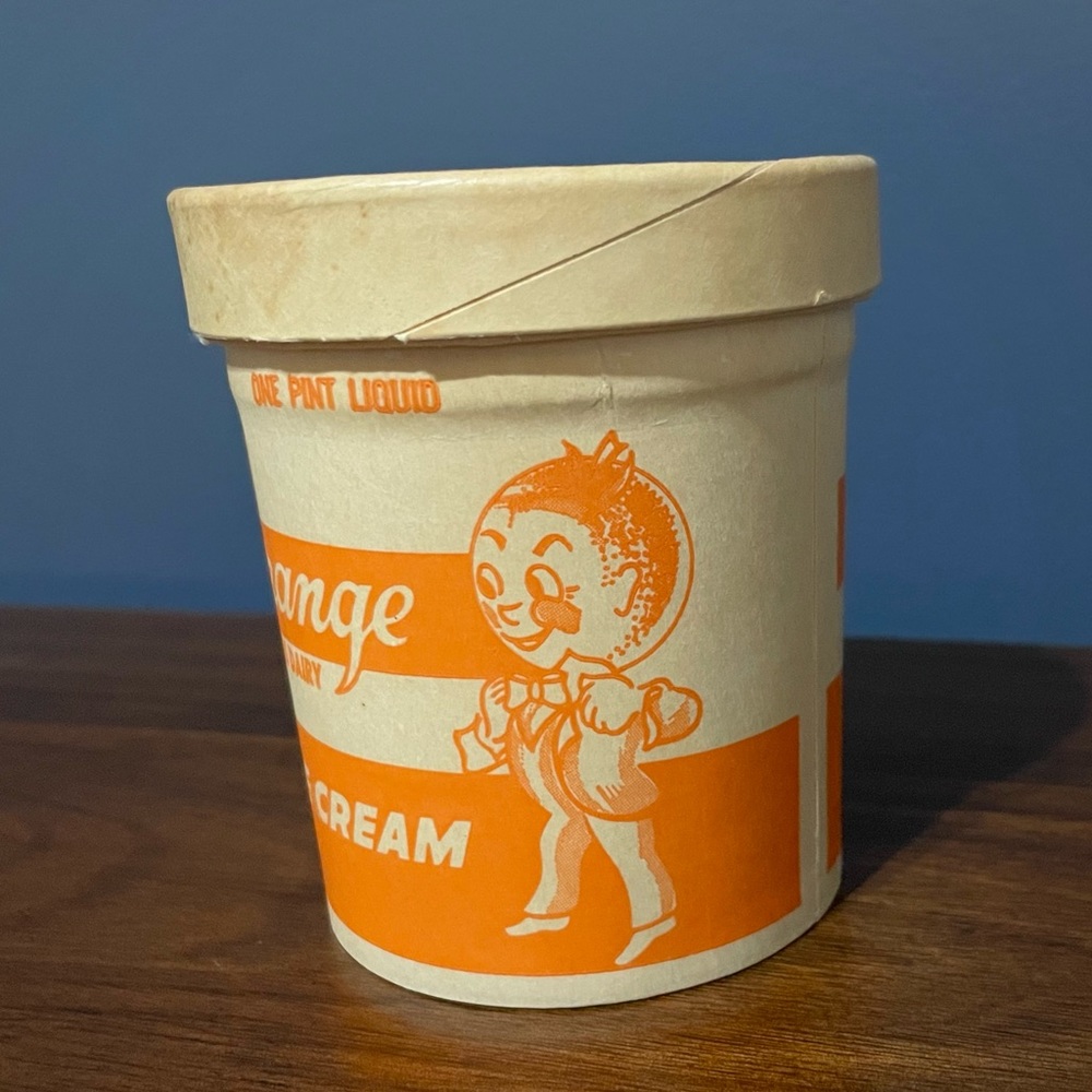 Vintage - Orange Farms Dairy Ice Cream Carton, Orange PA 🍊 - Picture 5 of 8